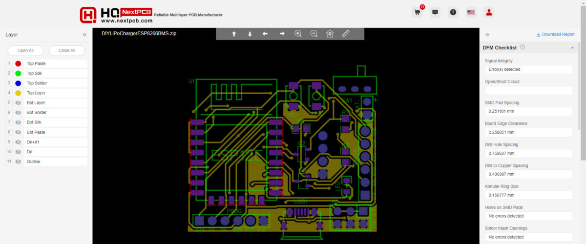 HQDFM Free Online Gerber Viewer To Visualize Your PCB Designs