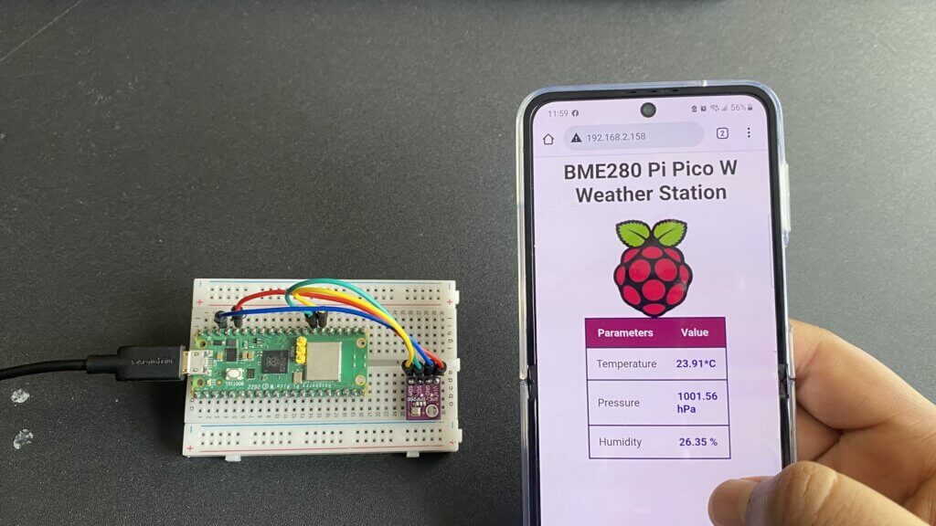 Raspberry Pi Pico W Web Server With BME280