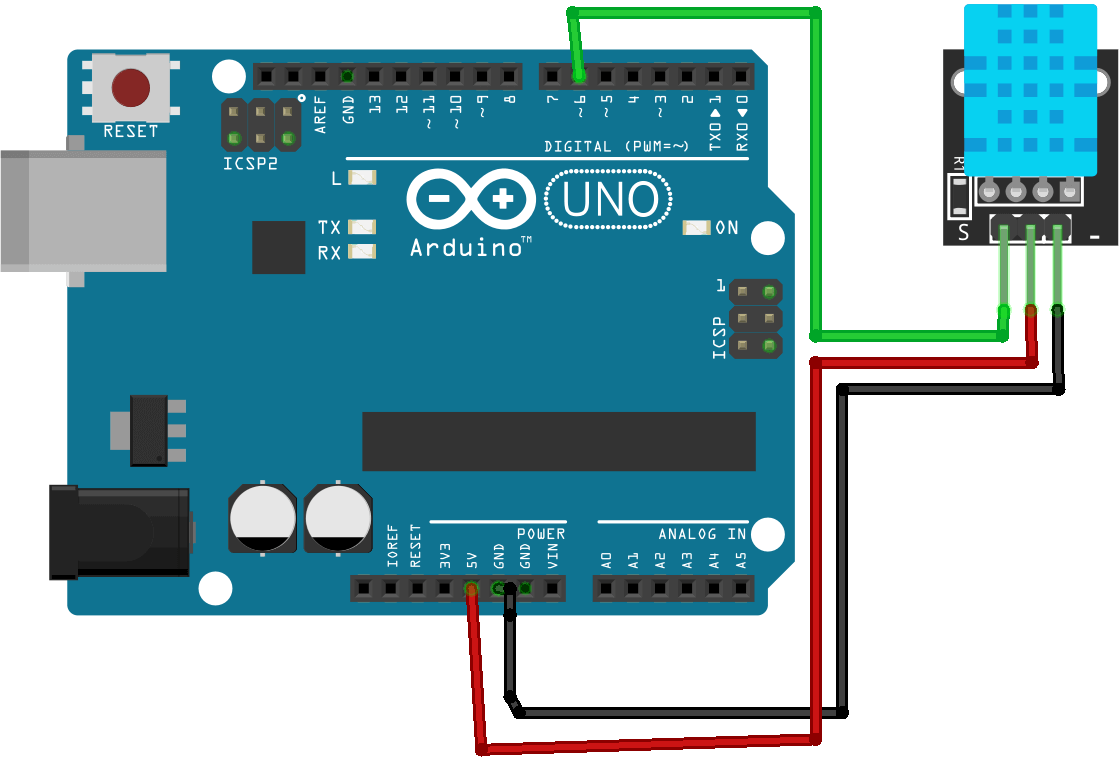 Dht11/22 Sensor with arduino 