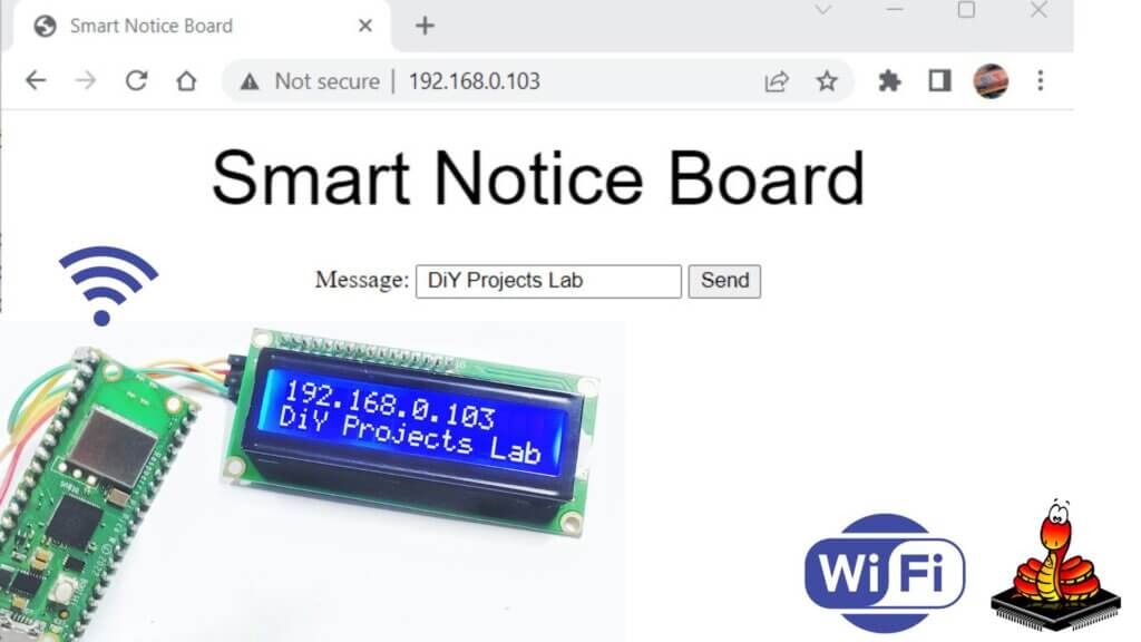 Web Controlled Notice Board Using Raspberry Pi Pico W