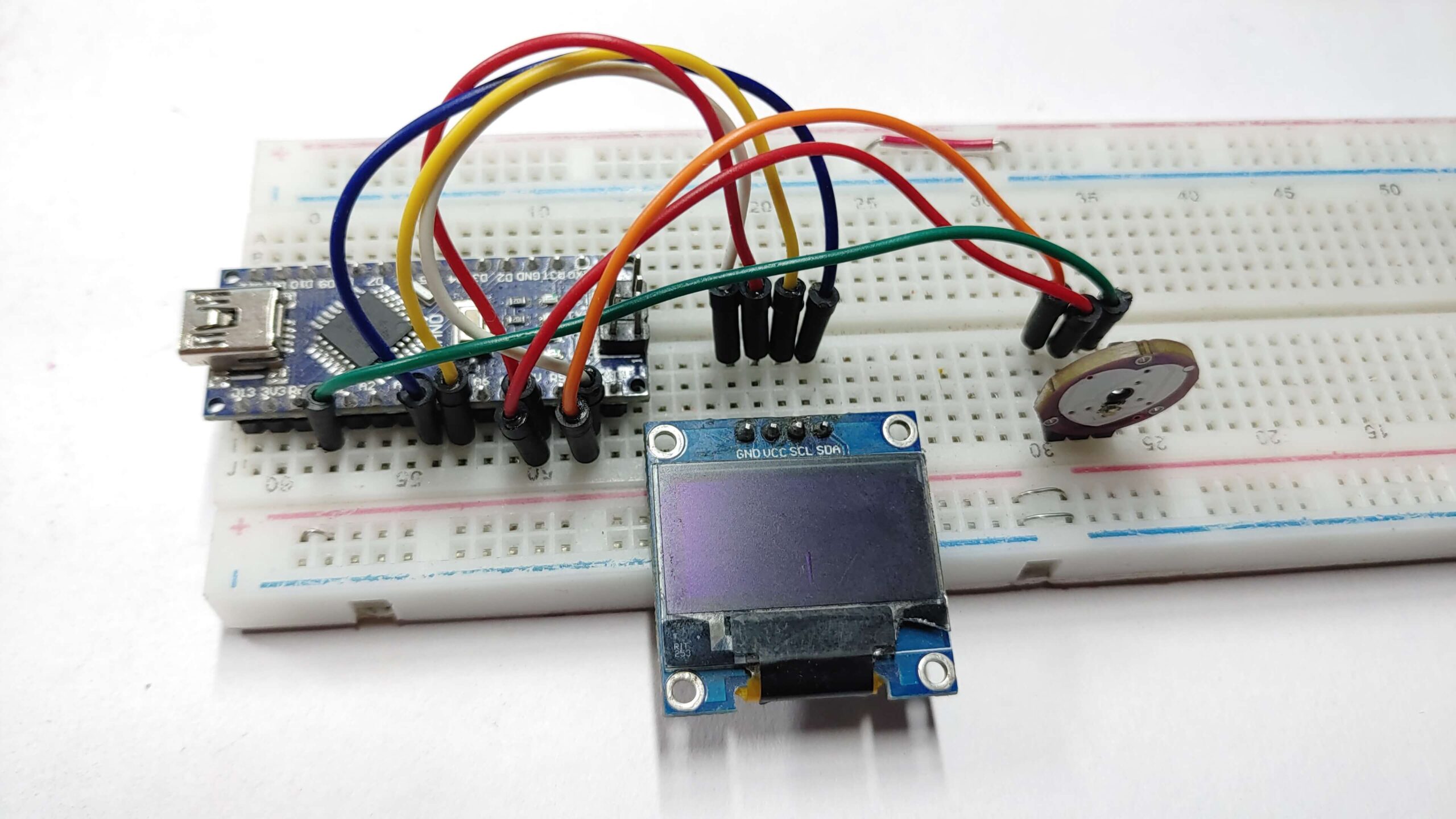 Pulse Sensor Arduino OLED wiring 