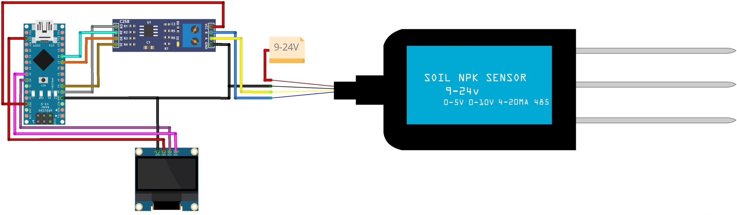 Real-Time Soil Nutrient Analysis with Arduino NPK Sensor