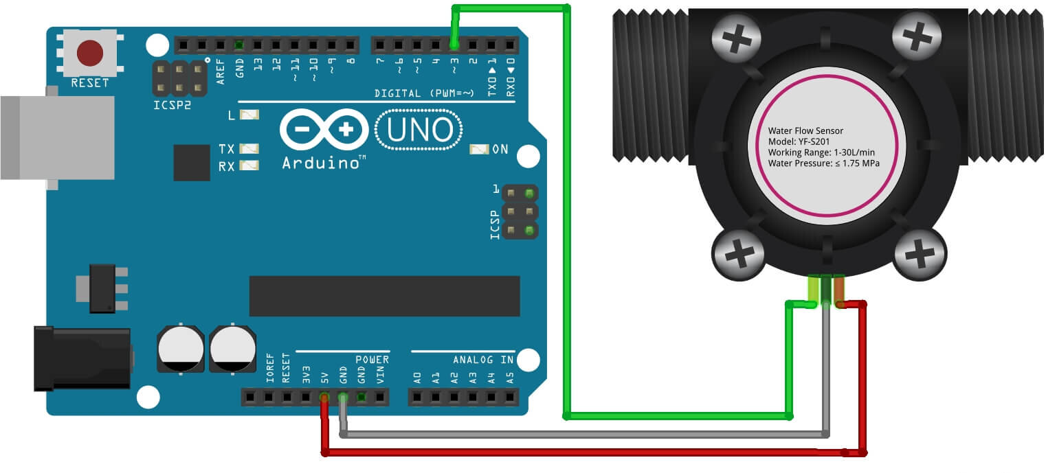Flow Sensor with Arduino