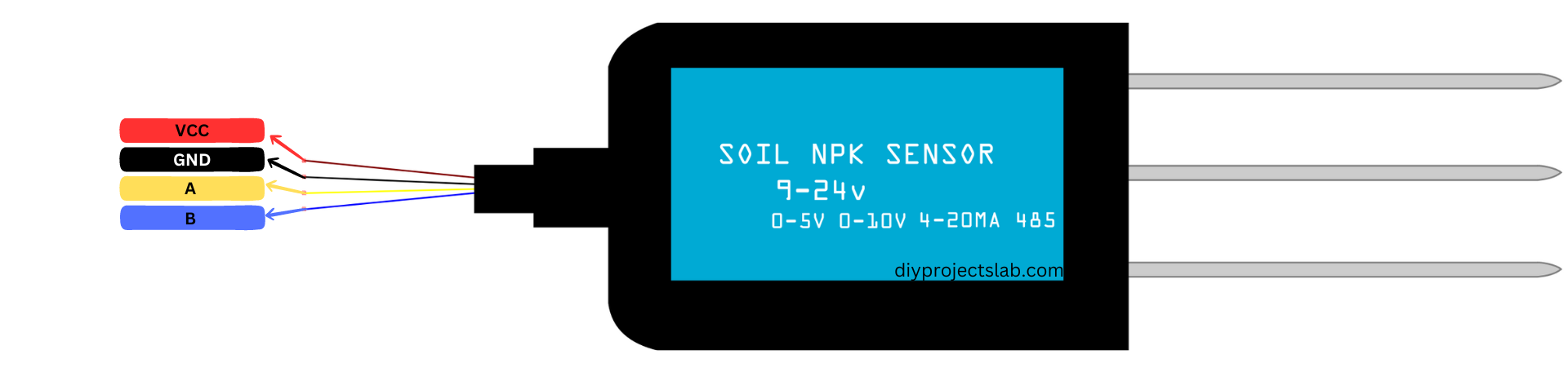 Soil NPK sensor Pinout
