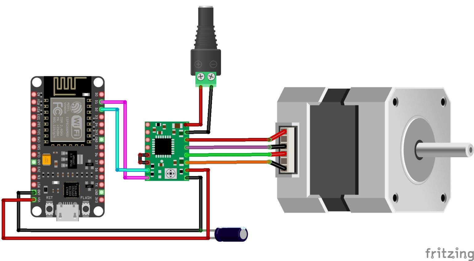 Control Stepper Motor With Esp8266 And A4988 Driver 5455