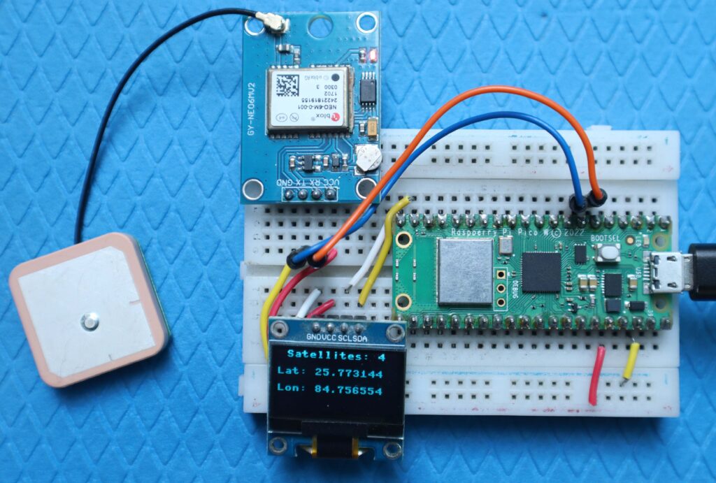 Raspberry Pi Pico GPS Tracker Using NEO-6M & OLED