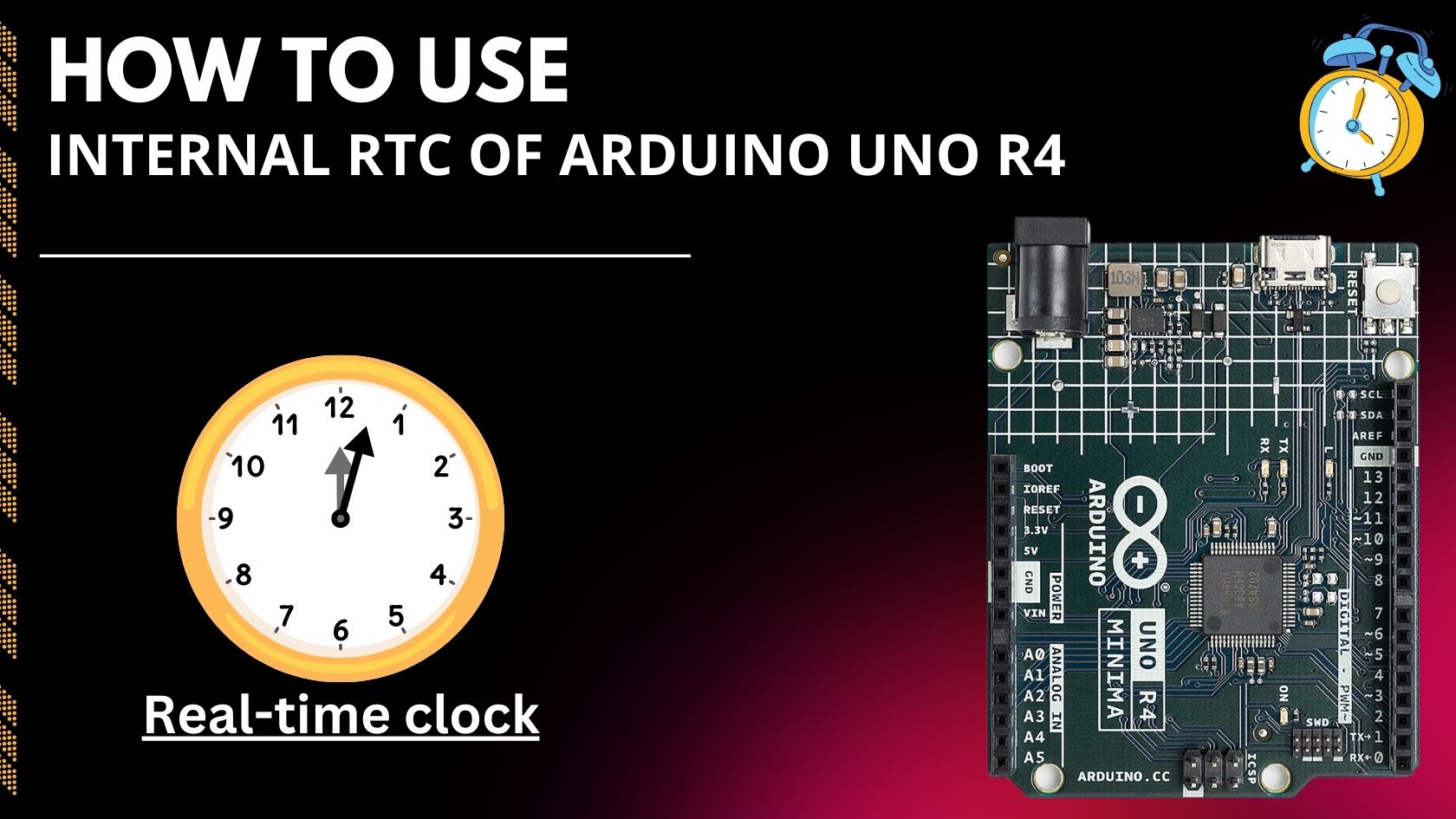 Arduino minima R4 RTC Clock